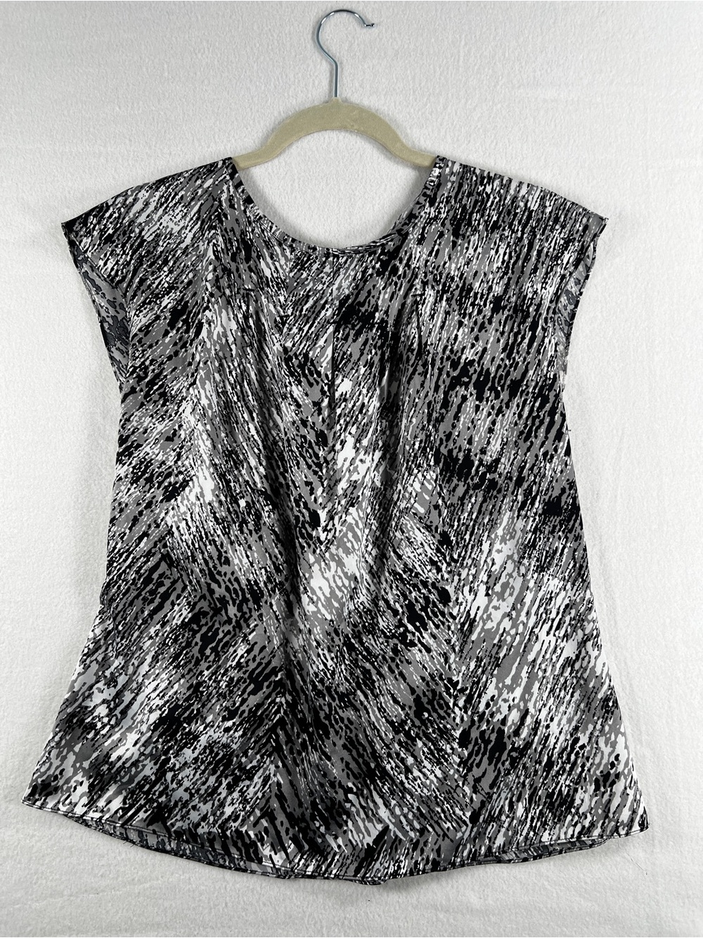 The Limited Women’s Abstract Brushstroke Blouse Elastic Back Top Size [M]